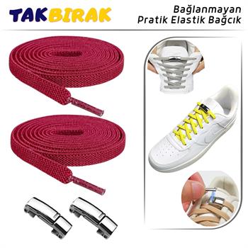 Takbırak Mıknatıslı Lastikli Ayakkabı Bağcığı, Akıllı Bağcık, Bot, Çocuk, Spor Converse Nike Bağcık