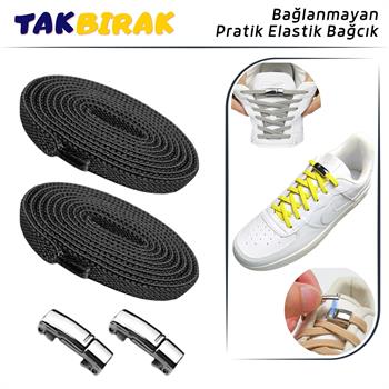 Takbırak Mıknatıslı Lastikli Ayakkabı Bağcığı, Akıllı Bağcık, Bot, Çocuk, Spor Converse Nike Bağcık