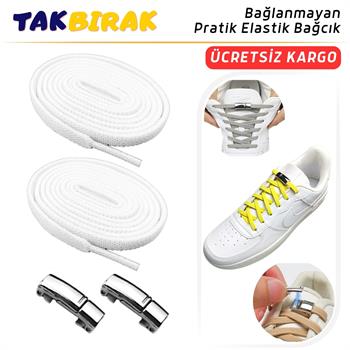 Takbırak Mıknatıslı Lastikli Ayakkabı Bağcığı, Akıllı Bağcık, Bot, Çocuk, Spor Converse Nike Bağcık