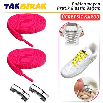 Takbırak Mıknatıslı Lastikli Ayakkabı Bağcığı, Akıllı Bağcık, Bot, Çocuk, Spor Converse Nike Bağcık
