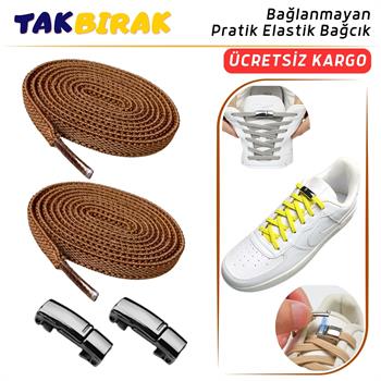 Takbırak Mıknatıslı Lastikli Ayakkabı Bağcığı, Akıllı Bağcık, Bot, Çocuk, Spor Converse Nike Bağcık