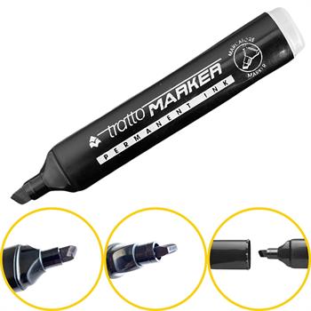 Tratto Kalıcı Marker Kalem, 5mm Kesik Uçlu Suya Dayanıklı Çabuk Kuruyan Keçeli Kalem, 1 Adet