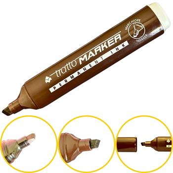 Tratto Kalıcı Marker Kalem, 5mm Kesik Uçlu Suya Dayanıklı Çabuk Kuruyan Keçeli Kalem, 1 Adet
