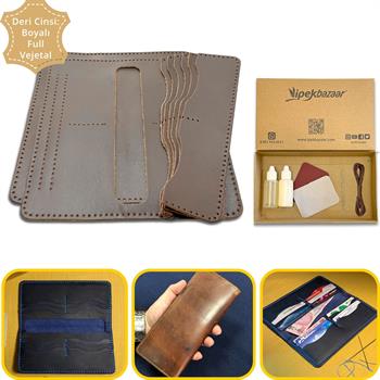 Üsküdar Telefon Kılıflı Hakiki Deri Cüzdan Kendin Yap Seti, Diy Parça Deri Hobi Kit