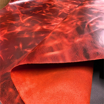 Verona Crazy Deri Kırmızı 1.4-1.6 mm, Deri Hobi Uğraşı İçin Parlak Hakiki Parça Deri 