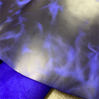 Verona Crazy Deri Mavi 1.4-1.6 mm, Deri Hobi Uğraşı İçin Parlak Hakiki Parça Deri 