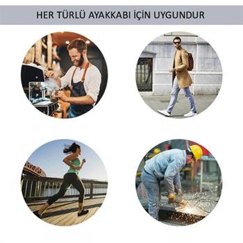 Visco Konfor Ortopedik Ayakkabı Tabanlık, Memory Foam Yumuşak Spor  Ayakkabı Tabanı Insole, Gri