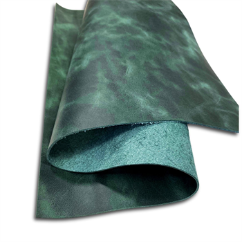 Yeşil Tiana Crazy Deri 1.2-1.4 mm, Deri Hobi İçin Crazy Deri Hakiki Deri Parçası