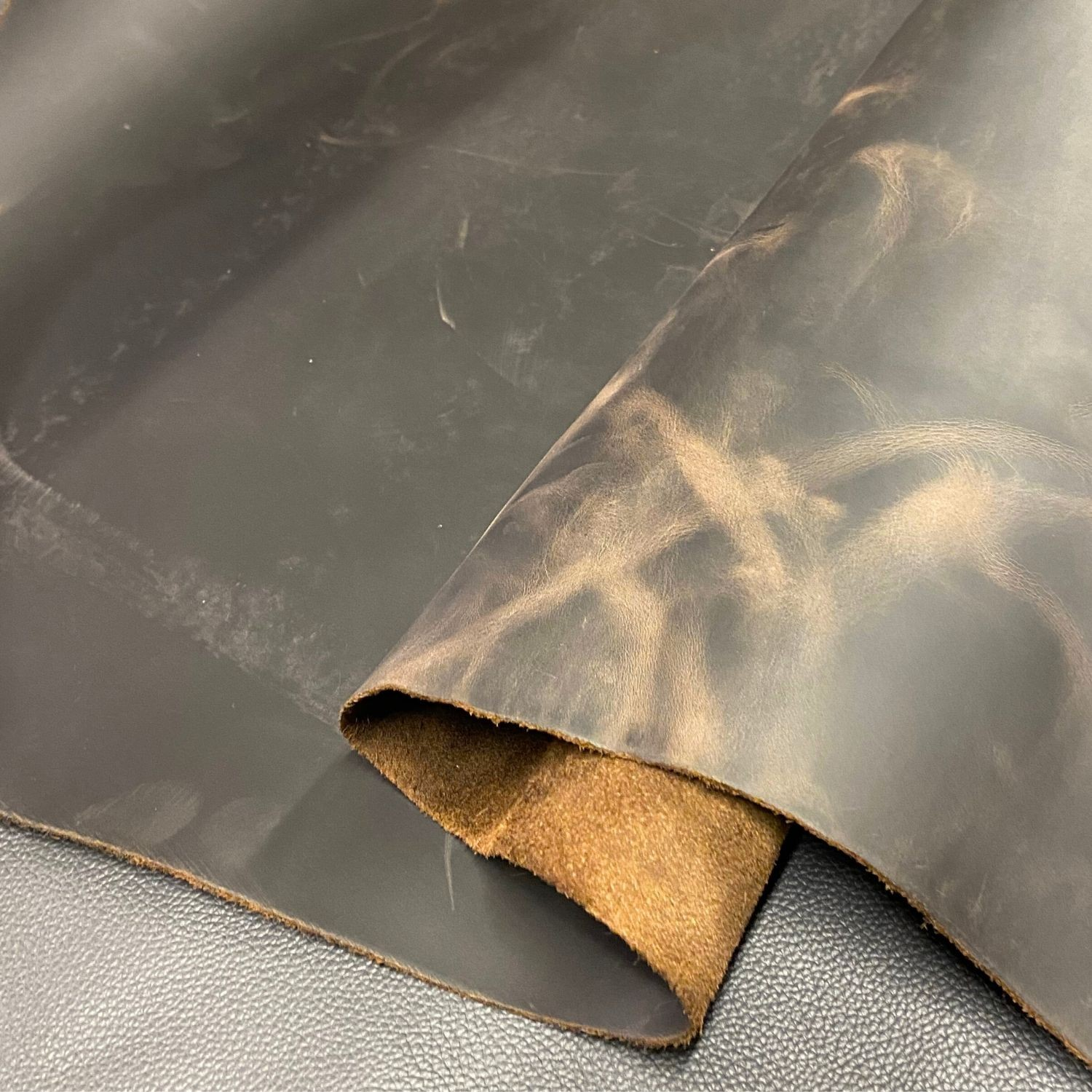  Crazy Deri Kahve -1.6 mm, Deri Hobi Uğraşı İçin Hakiki Parça Deri 