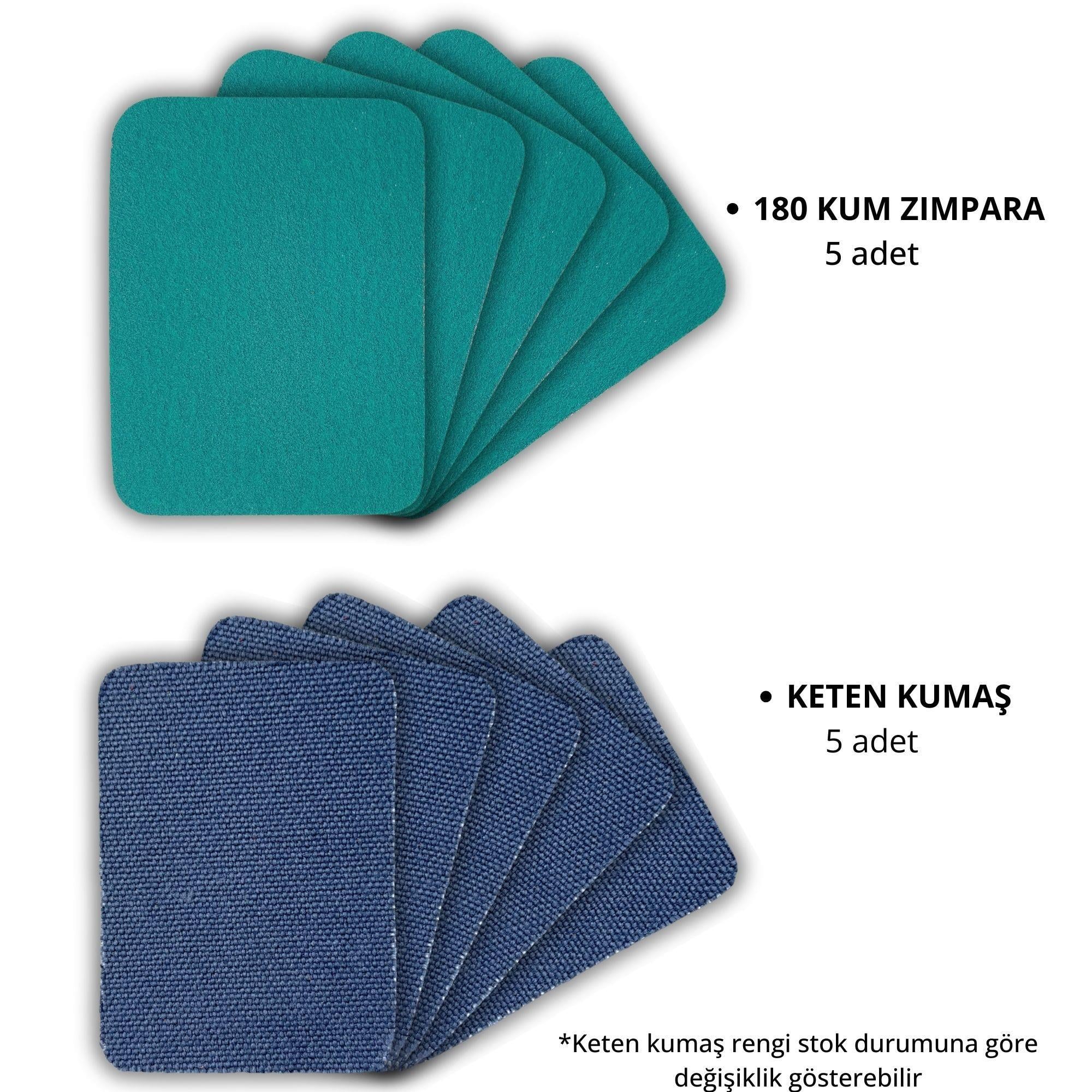  Deri Hobi Kenar Parlatma Zımpara & Keten Kumaş, 53x73 mm, 10 Adet