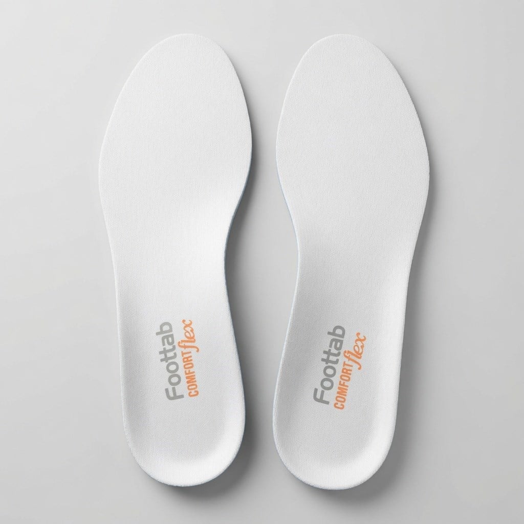 Beyaz Comfortflex Rahat Spor Ayakkabı Tabanı, Kadın, Erkek, Çocuk Için Yumuşak Tabanlık, 1 Çift