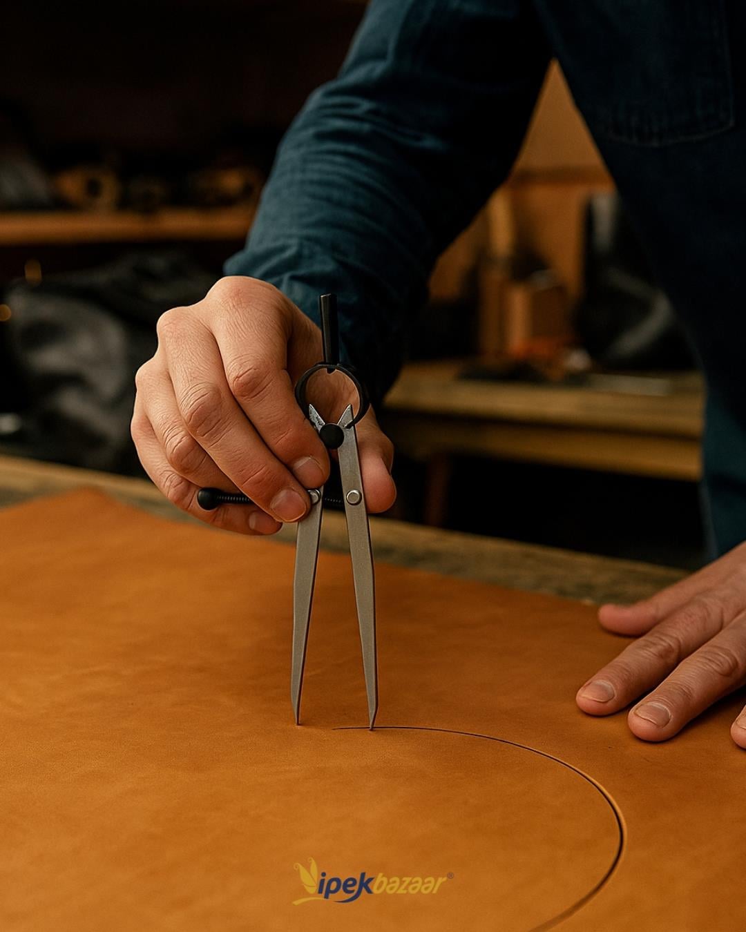 Steel Wing Divider for Leathercraft – Edge Marking and Scribing Tool