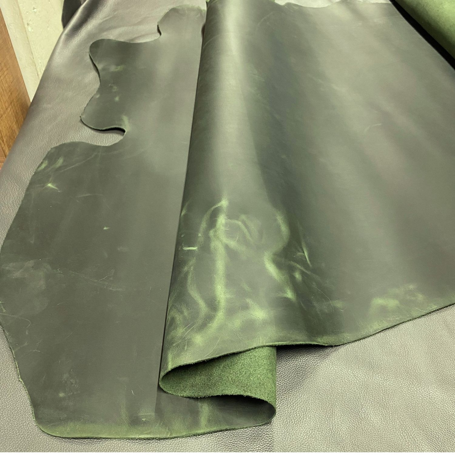 Crazy Deri C.Yeşil -1.6 mm, Deri Hobi Uğraşı İçin Hakiki Parça Deri 