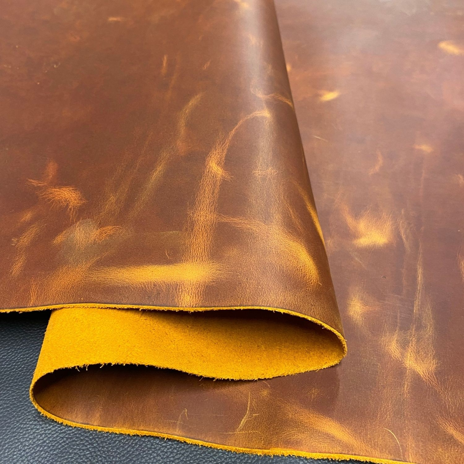 Crazy Deri Camel -1.6 mm, Deri Hobi Uğraşı İçin Hakiki Parça Deri 
