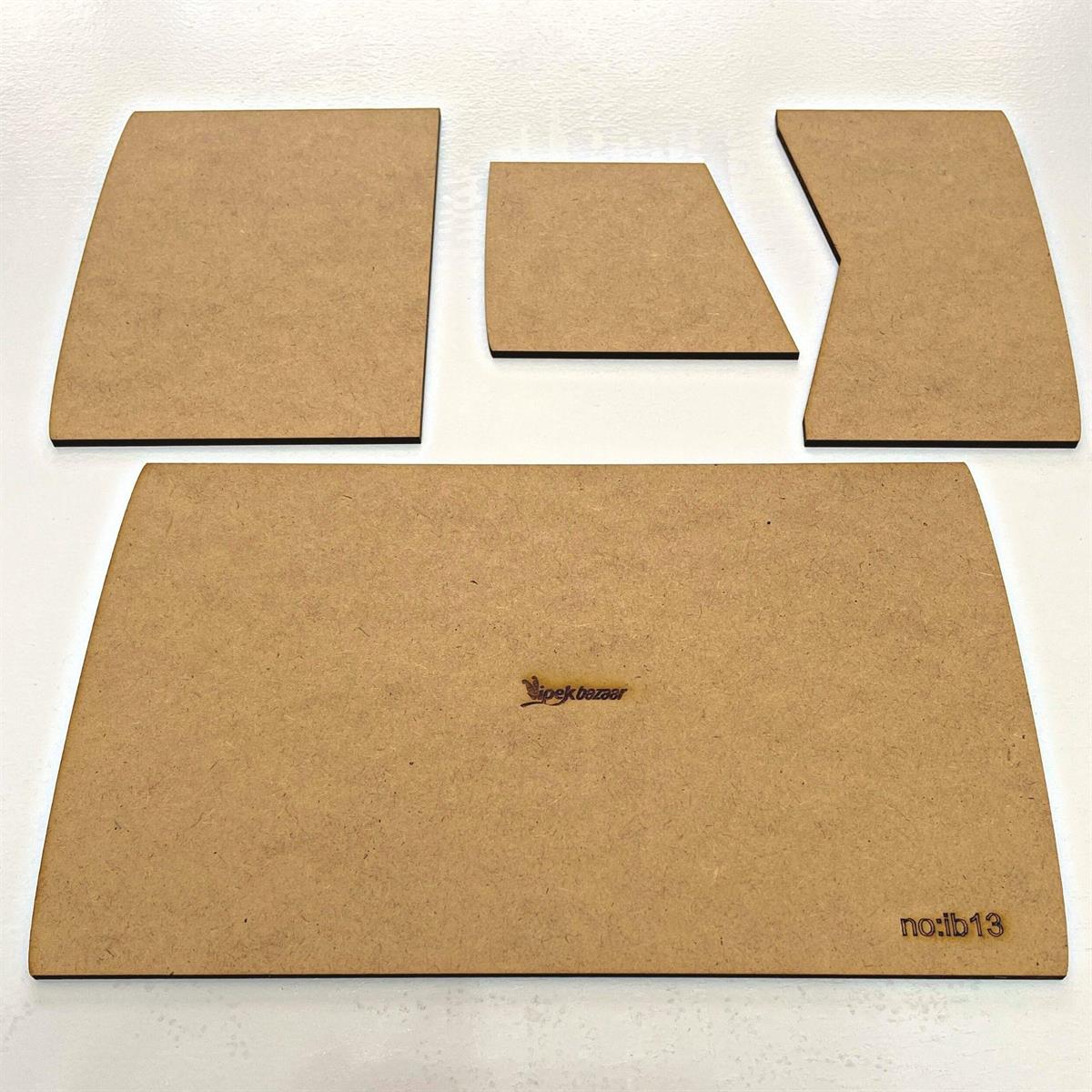 İb013 Deri Hobi Cepli Cüzdan Kalıbı 4 Parça Kalıp 