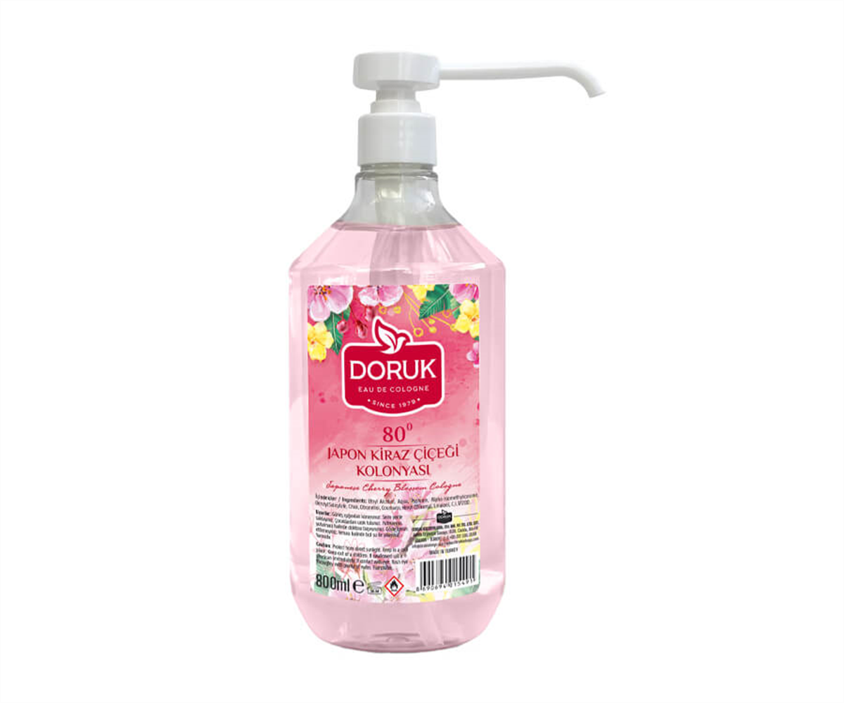 Doruk Japon Kiraz Çiçeği Kolonyası 80° Püskürtmeli 800 ml