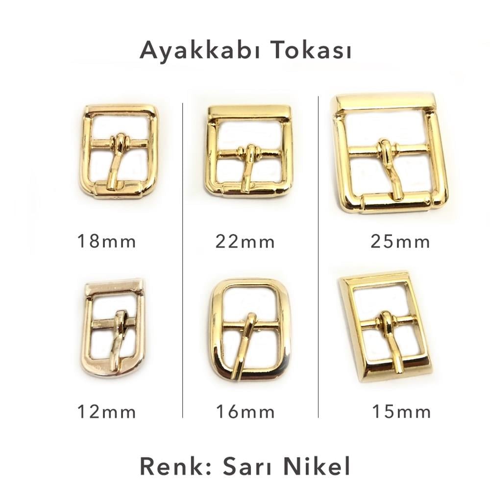 Foottab Ayakkabı Tokası Sarı Nikel