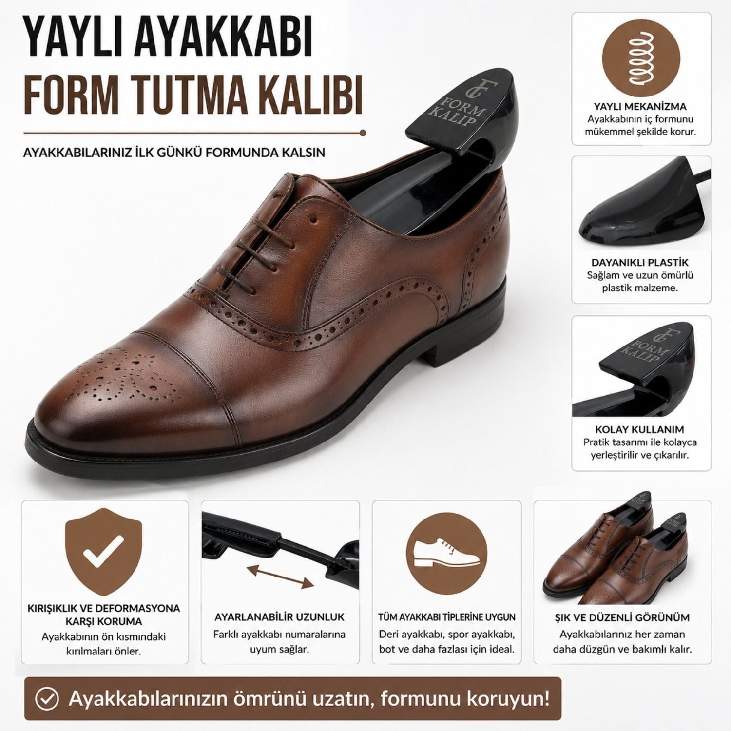 FormKalıp Yaylı Ayakkabı Kalıbı, Çift Yönlü Yaylı Kalıp