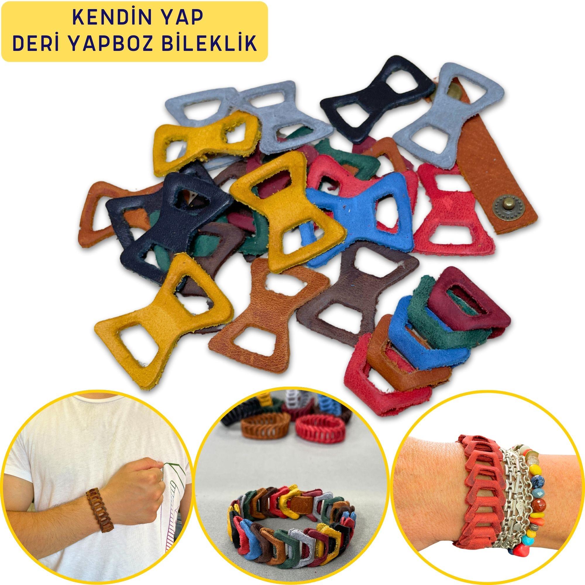 Hakiki Deri Erkek Bileklik, Kendin Yap Ayarlanabilir Yapboz Bileklik Kadın Unisex Bileklik Aksesuar