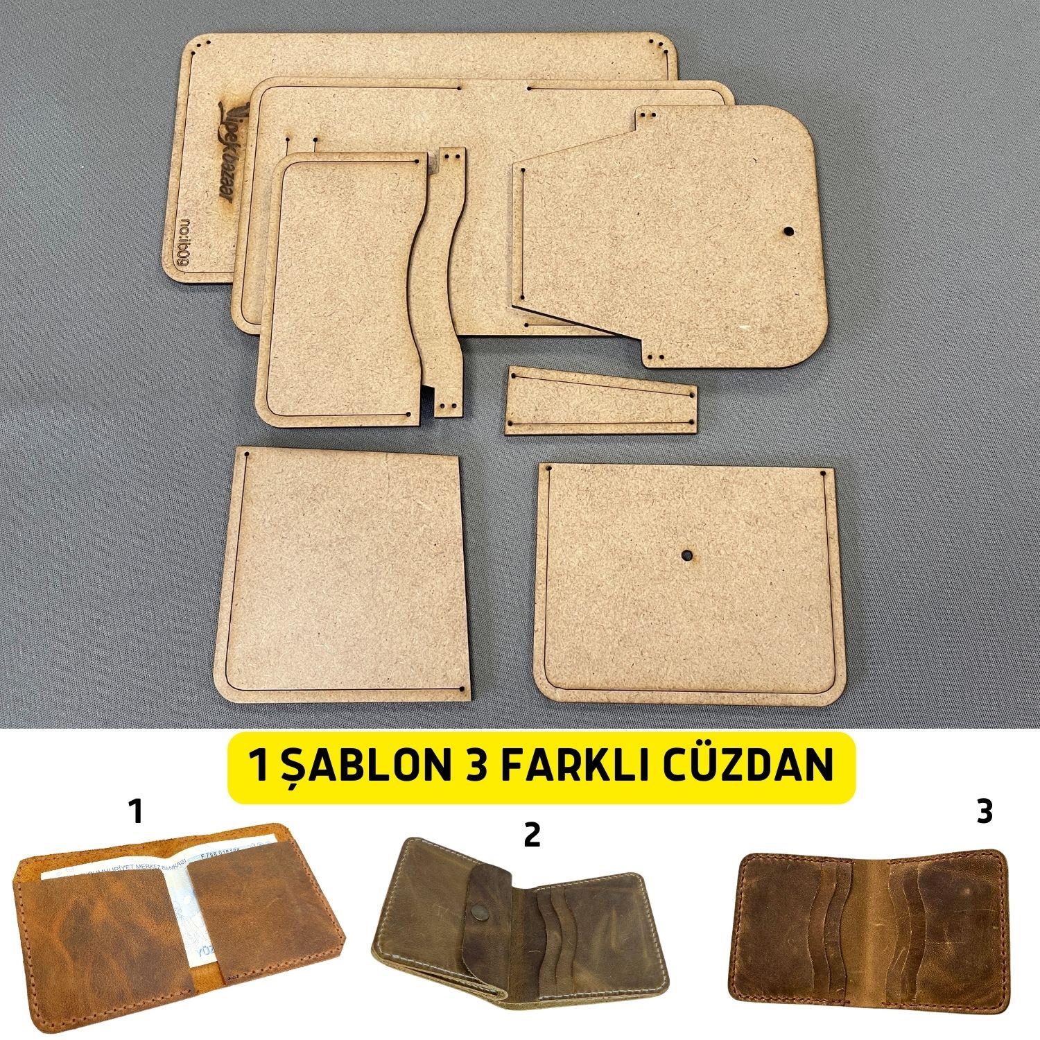 İb09 1 Kalıp 3 Farklı Cüzdan Yapım Kalıbı, 8 Parça Kalıp, ib09