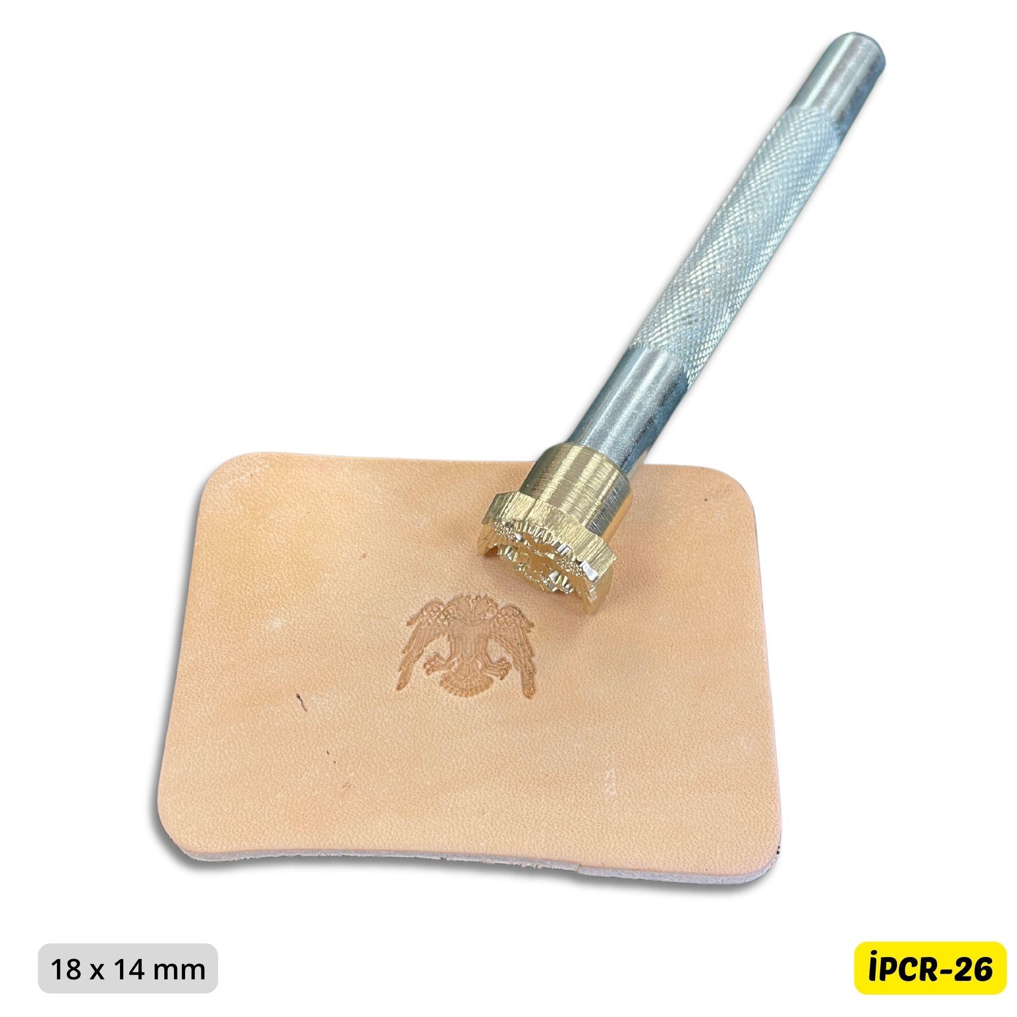 IPCR-26 Craft, Çift Başlı Kartal Şekilli Deri Baskı Stamp, Deri Hobi El Aleti