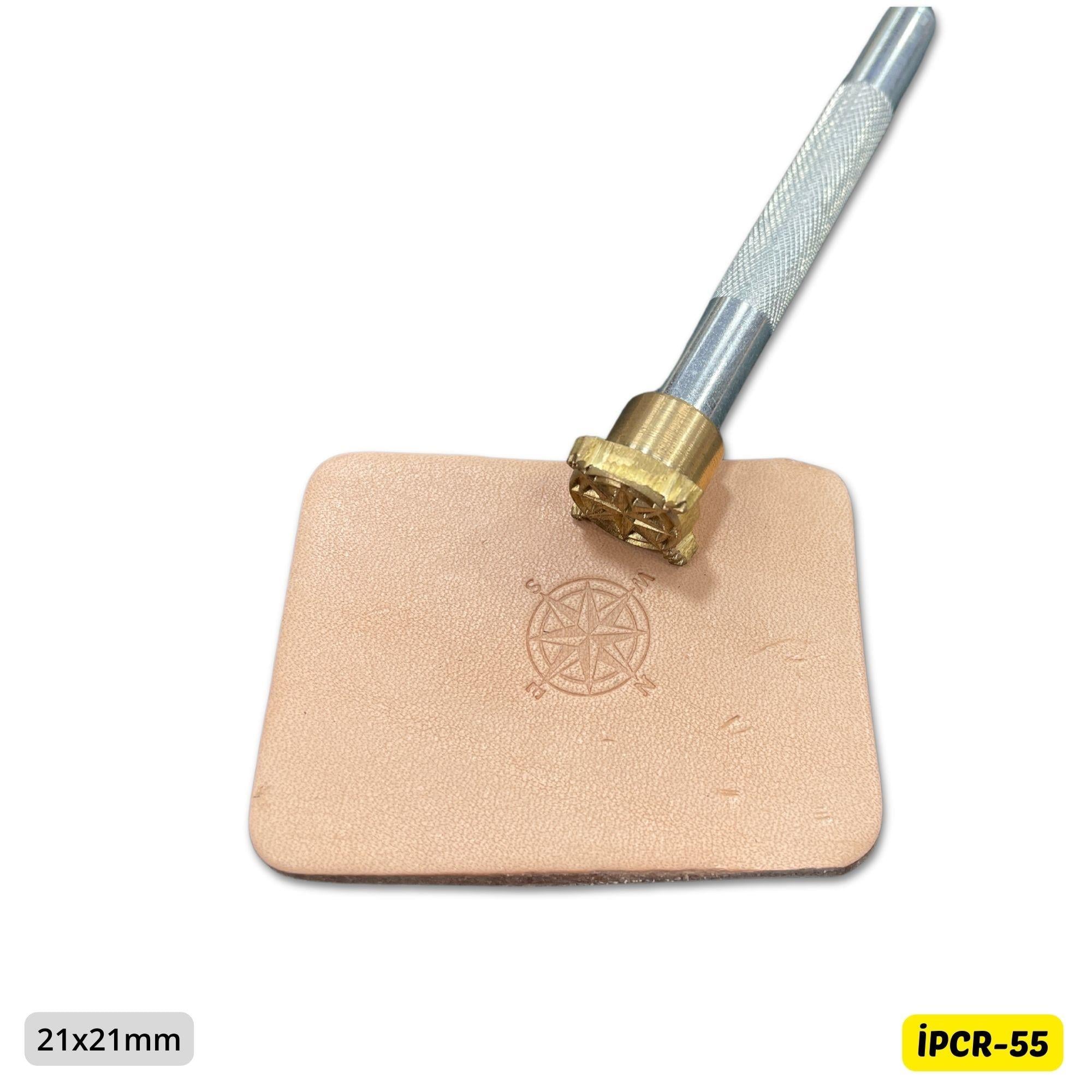 IPCR-55 Craft, Pusula Şekilli Deri Baskı Stamp, Deri Hobi El Aleti