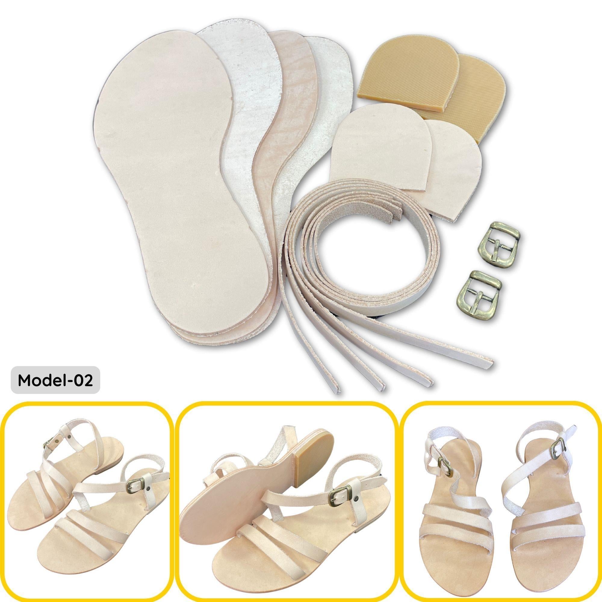 MD02 Hakiki Deri Bodrum Sandaleti Yapım Seti, Model-02