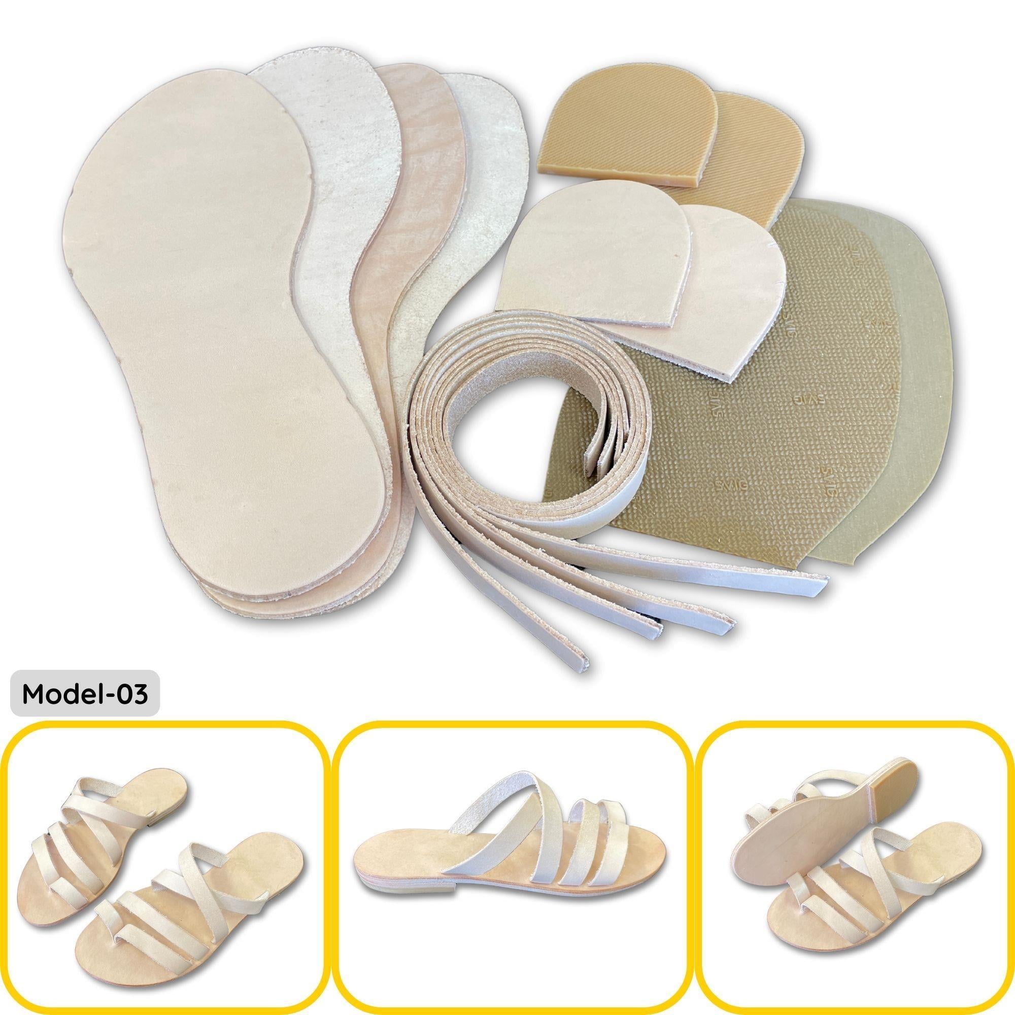Hakiki Deri Bodrum Sandaleti Yapım Seti, Model-03