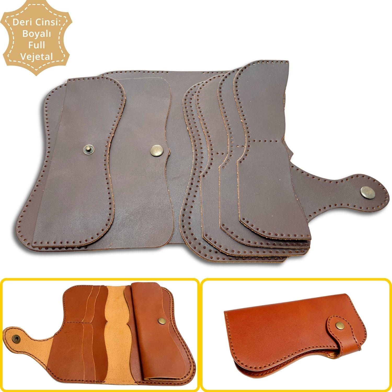 Sofia Kadın Hakiki Deri Cüzdan Kendin Yap Seti, Diy Parça Deri Hobi Kit