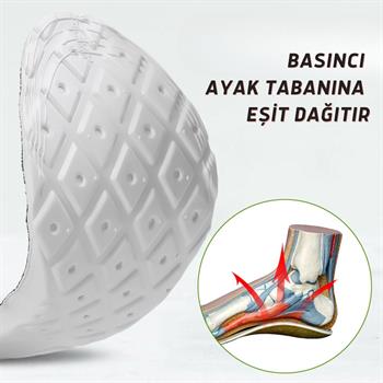  Beyaz Eko Anatomik Ayakkabı Tabanlığı, Kumaş Tabanlık,1 Çift