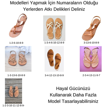 Hakiki Deri Bodrum Sandaleti Yapım Seti Kendin Yap Deri Hobi