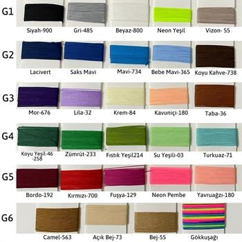 Makrome Bileklik İpi, 5 Metre - 5 Renk Paraşüt Floş Örgü İpi, 1 mm Sıçan Kuyruğu İplik