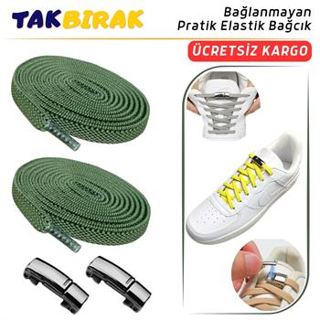 Takbırak Mıknatıslı Lastikli Ayakkabı Bağcığı, Akıllı Bağcık, Bot, Çocuk, Spor Converse Nike Bağcık