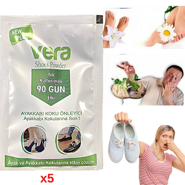 Vera Ayak Kokusu Giderici Ayakkabı Içi Koku Önleyici 5 Paketx10gr