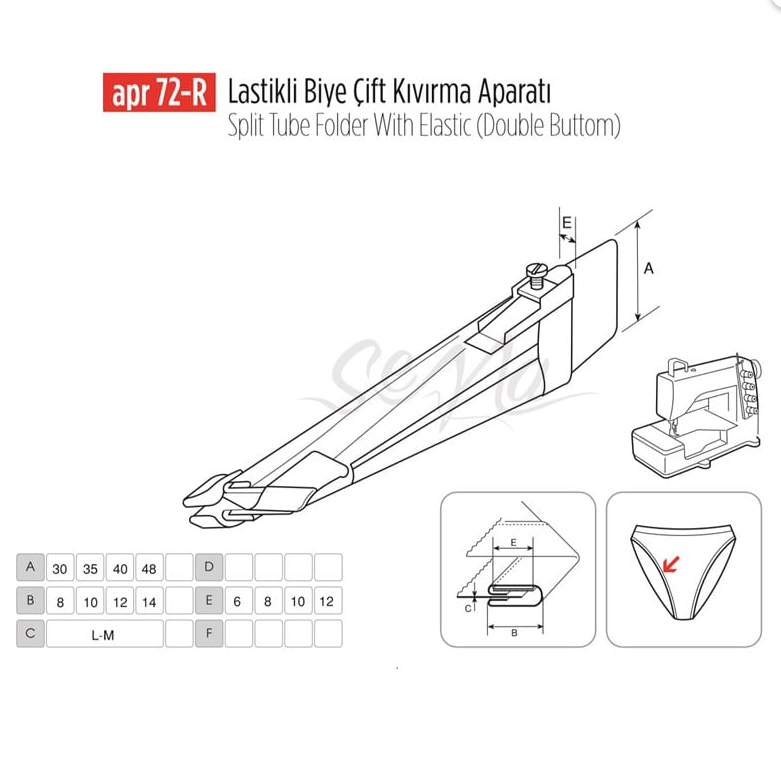 Lastikli Biye Çift Kıvırma Aparat 25-6mm/APR 72R