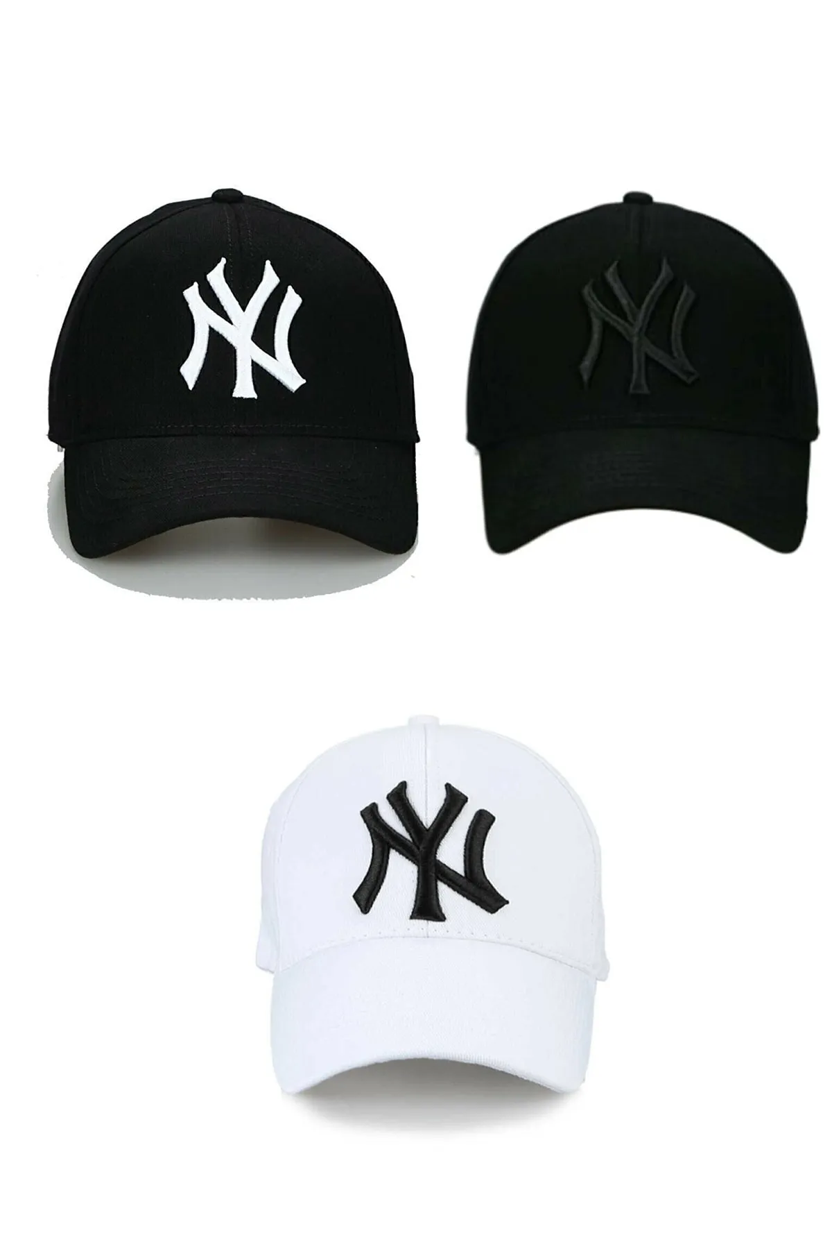 New York Unisex 3'Lü Rapci Tarzı Modern Moda Şapka