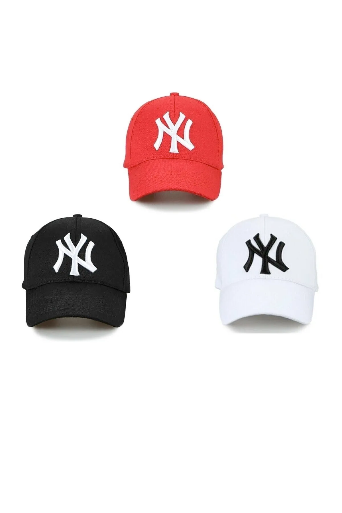 New York Unisex 3'Lü Rapci Tarzı Şapka