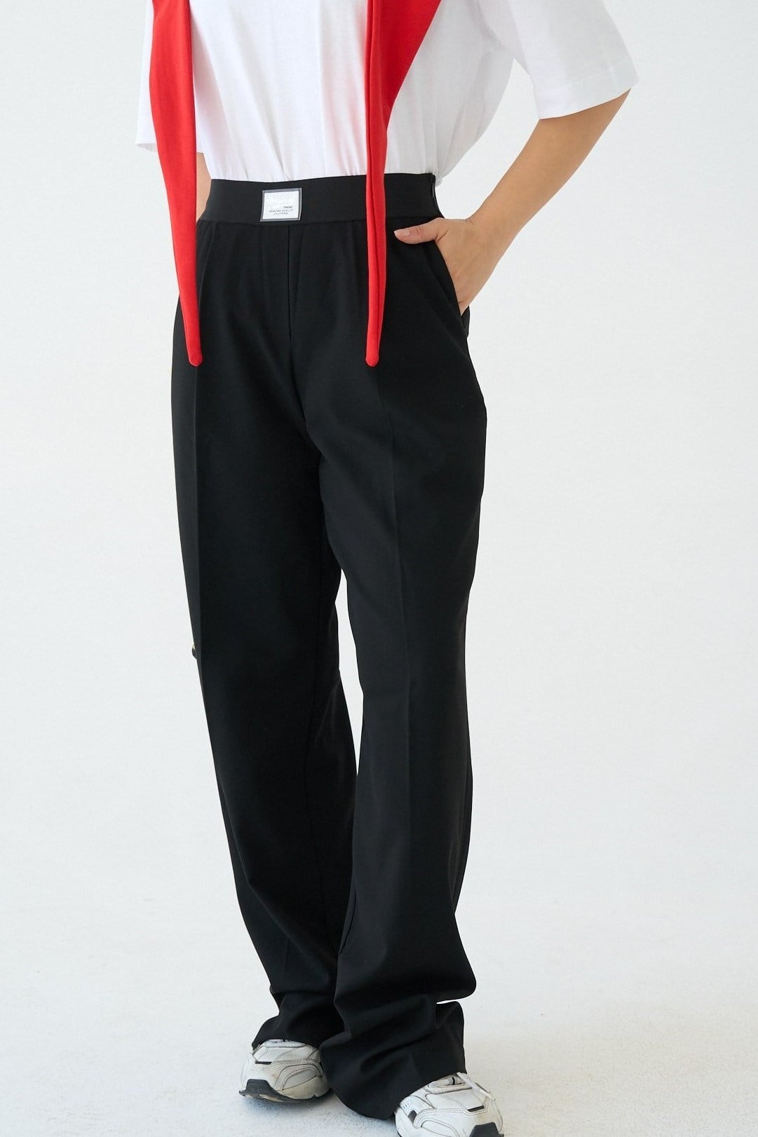 Bel Lastiği Yazı Detaylı Pantolon QS261010