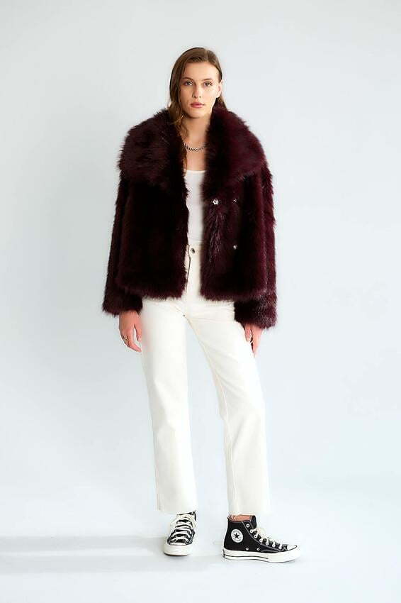 Yaka Detaylı Çıtçıtlı Kürk RB99774