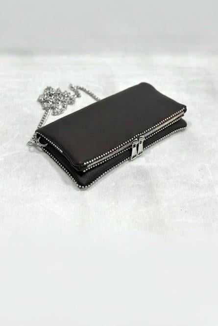 Zımba Detaylı Zincirli Deri El Çantası RY503