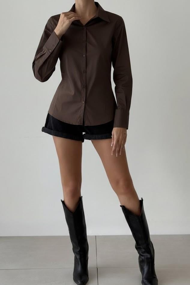 Belden Oturmalı Basic Gömlek QZ11724