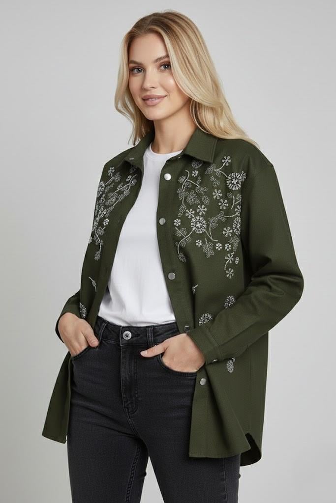 Pul İşlemeli Düğmeli Ceket RB99939