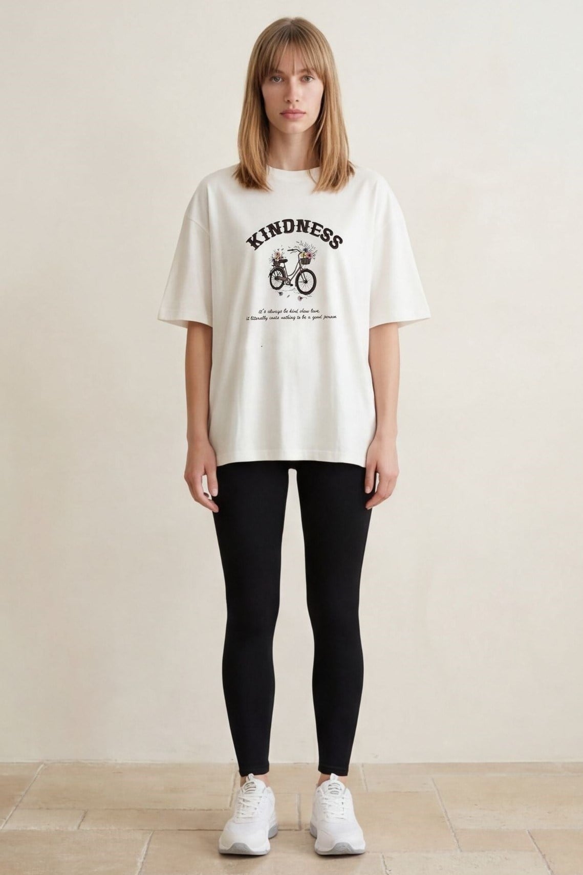 Kındess Yazı Baskılı T-shirt QZ01983