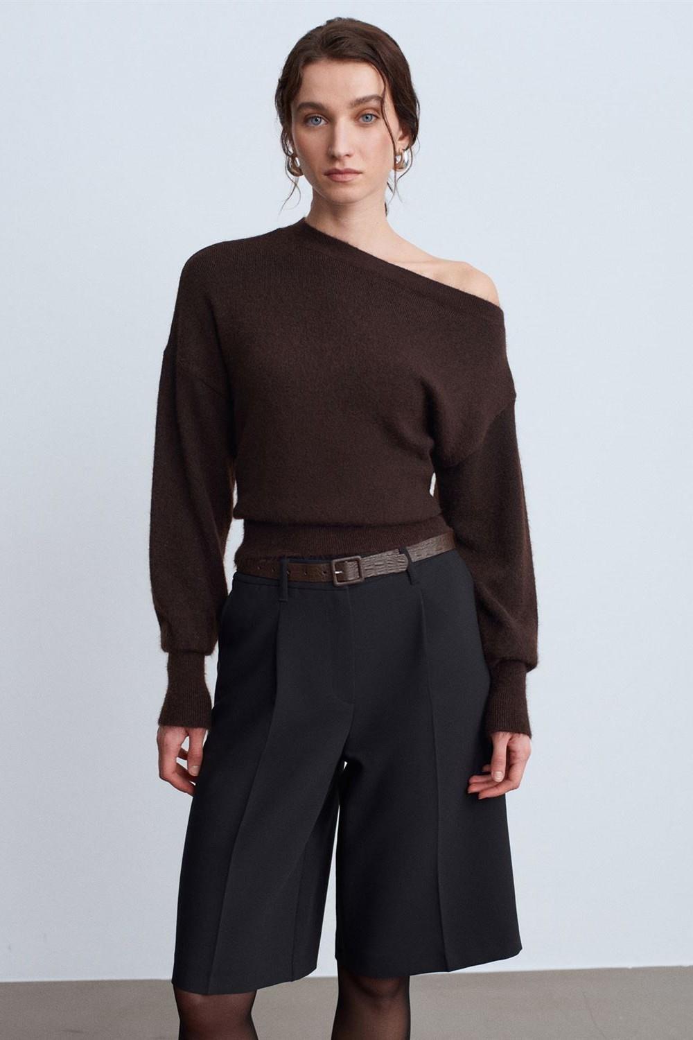 Kemerli Uzun Bermuda Şort DL72233