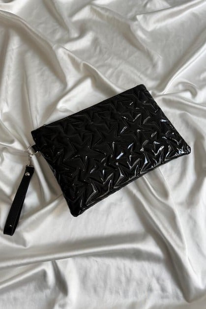 Yıldız Desenli Parlak Clutch Çanta SD5478