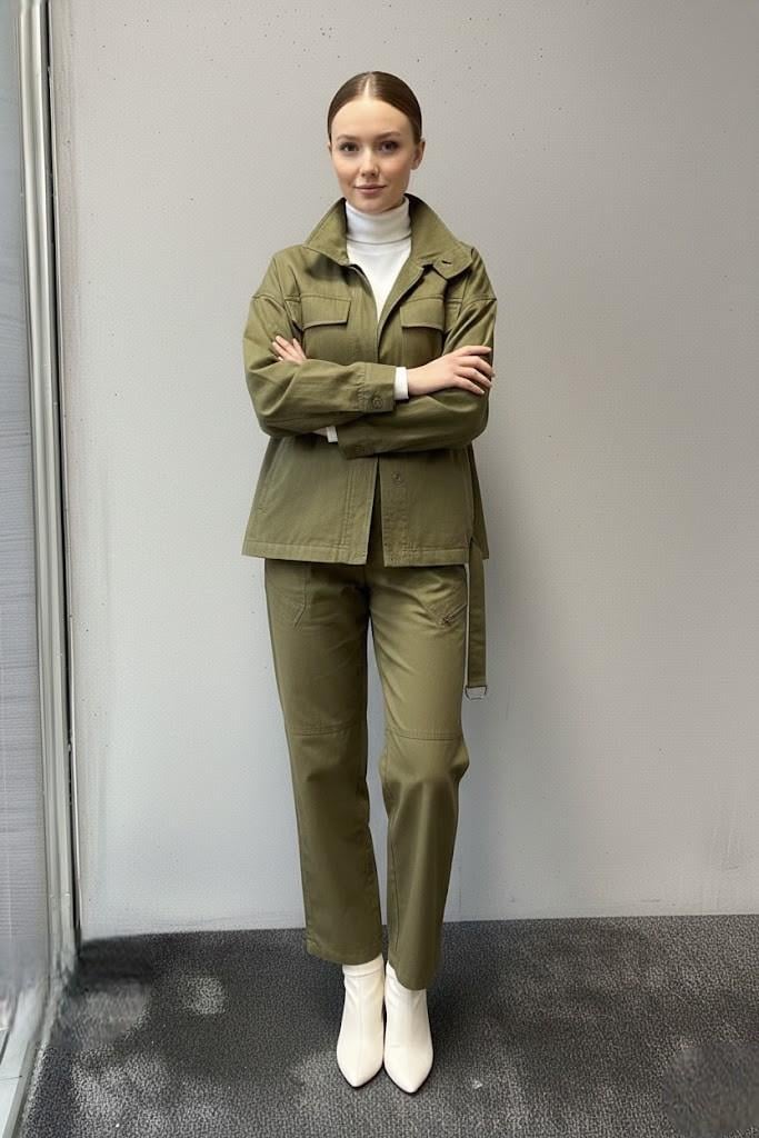 Kolu Pensli Yakalı Ceket CS261856