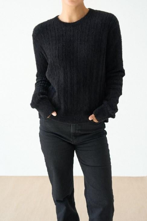 Saç Örgülü Yumuşak Dokulu Kazak QS241289