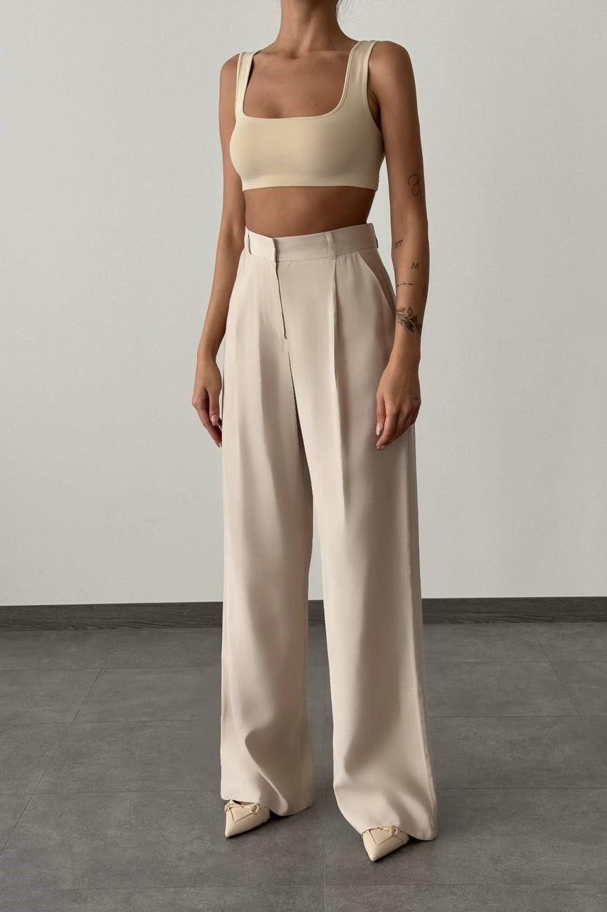 Bol Paça Beli Pileli Pantolon QZ70827