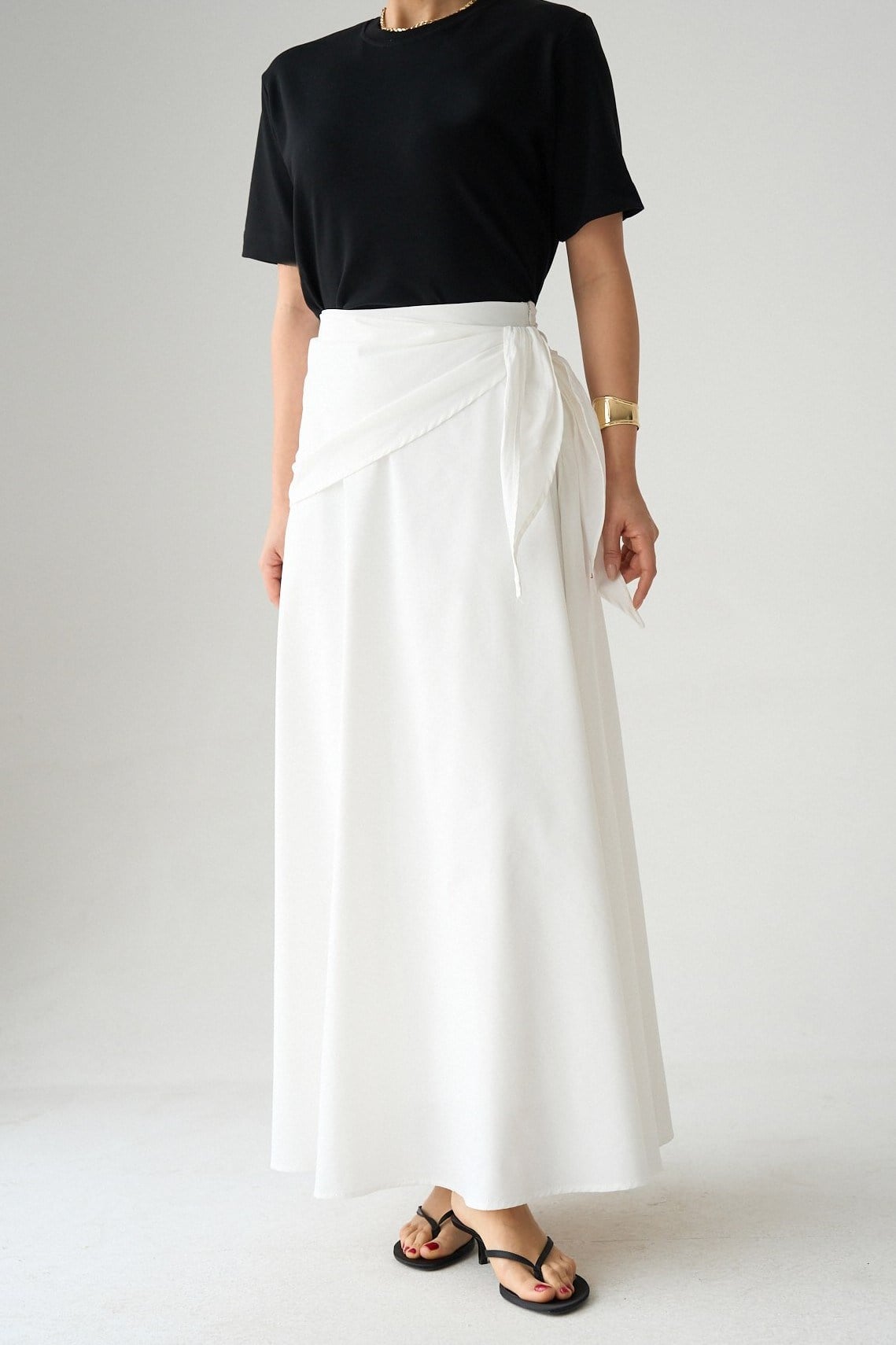 Fular Detaylı Uzun Etek QS261032