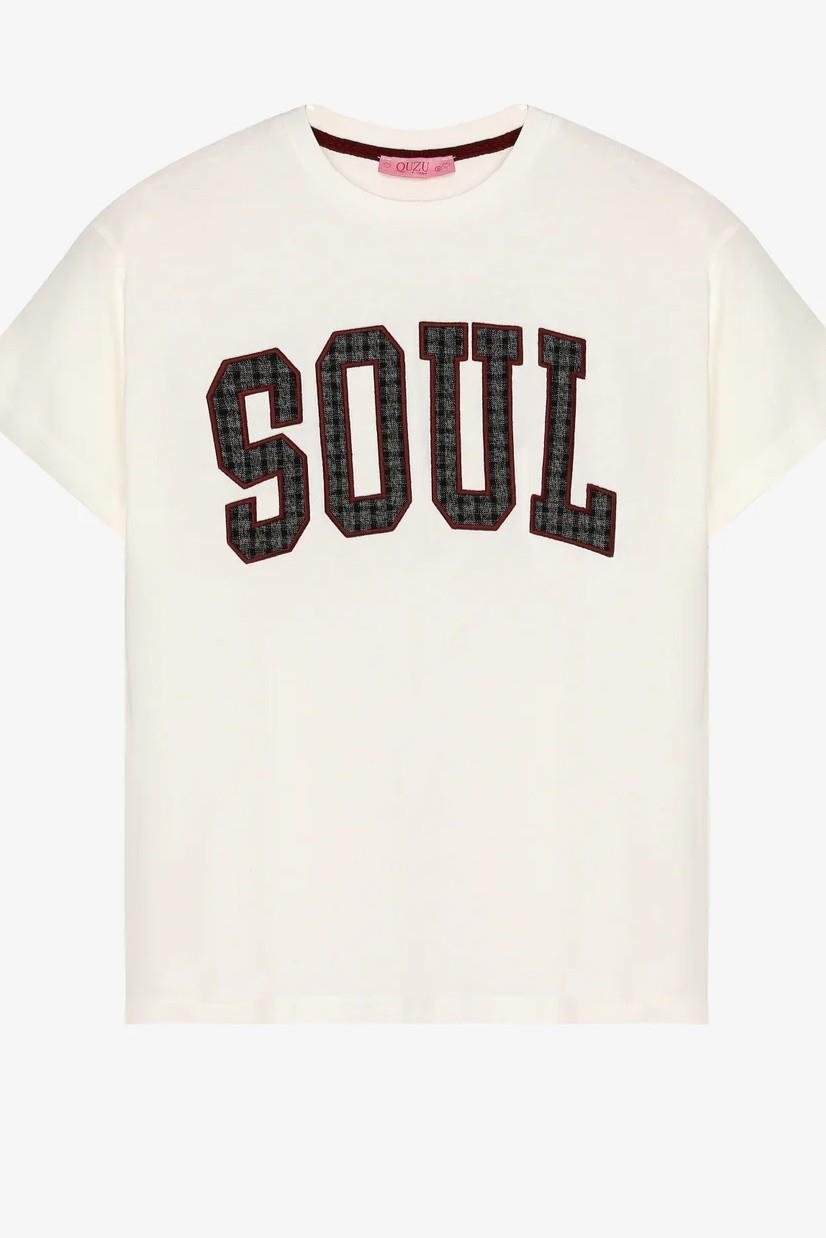 Soul Baskılı T-shirt QZ01164